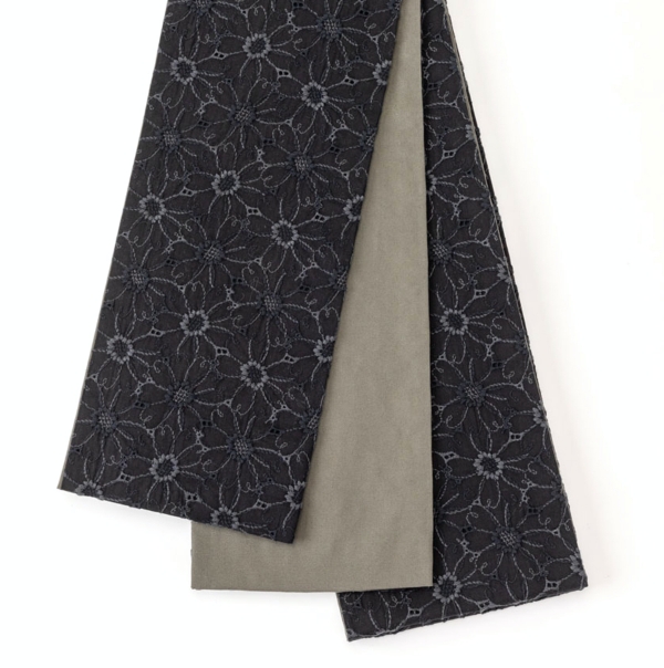 花レース刺繍半巾帯