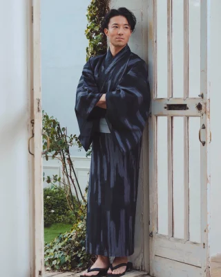 浴衣 Mimatsuya お仕立て済み 楽天市場】[セオα] 浴衣 にじみ麻の葉(生成り×墨黒） ゆかた